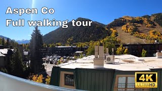 Aspen Colorado Walking Tour Full walk 4K [upl. by Otokam717]