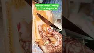 Rubber Stamp Cutting amp Pasting rubberstamp carving stamps viralvideo [upl. by Peper]