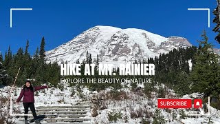 Our first Hike in PNW  Mt Ranier National Park  Snowy Mountain [upl. by Ardisj]