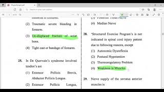 Physiotherapist  Solved MCQs related to Physiotherapy Part 1 [upl. by Noira]