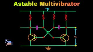 🔴 Astable multivibrator  Astable Multivibrator Using Transistor BJT  in Hindi [upl. by Sixla]