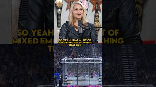 Beth Phoenix’s Reaction To Edge’s Cage Dive In AEW [upl. by Ahsertal225]