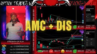 STOCK OPTION TRADES w STOCKS4Rell AMC  DIS [upl. by Aihsetal209]