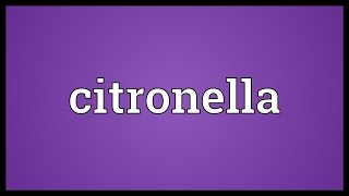 Citronella Meaning [upl. by Anicnarf6]