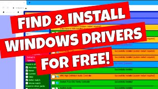 Find amp Install Windows PC Drivers AUTOMATICALLY For Free [upl. by Anirba]