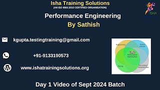 Performance Engineering Day 1 on 20th Sept 2024ContactWhatsApp us at 918019952427 to enroll [upl. by Yerfdog911]