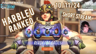 101124 VOD Harbleu Plays Overwatch 2 quotChill Short Winning Streamquot [upl. by Mihe]