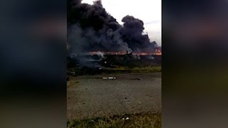 Raw Video Captures MH17 Crash Aftermath [upl. by Itnahsa371]