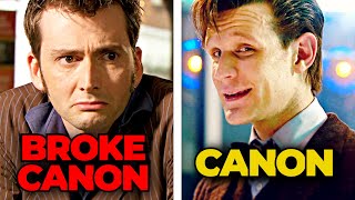 10 Times Doctor Who Broke Its Own Canon [upl. by Michelsen]