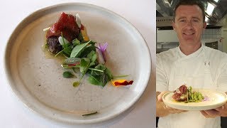 Dan Hunters eggplant and saltgrass lamb 50Second Dish [upl. by Netsyrk578]