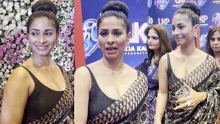 Tanishaa Mukerji Slaying In Saree at New Marathi Production Launch [upl. by Hawger]