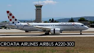 Croatia Airlines  NEW Airbus A220300  FIRST Landing at Split Airport [upl. by Zenger891]