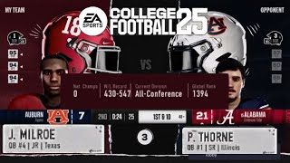 Rivalry Game Victory Using Alabama vs Auburn  College Football 25 [upl. by Nillad169]