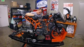 KTM RC390 Engine Removal Timelapse Video  MC GARAGE [upl. by Irim]