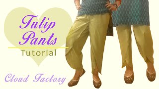 Tulip pants  Tutorial Patterns cutting stitching Cloud Factory [upl. by Isabelle]