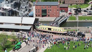 Replica Erie Canal boat Seneca Chief sets sail [upl. by Jobi966]