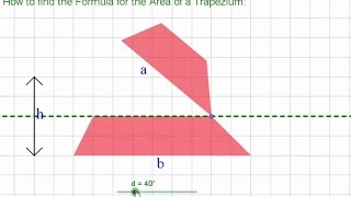 How to find the Formula for the Area of a Trapezoid Trapezium [upl. by Tracay]