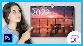 📆 Cómo hacer CALENDARIO en PHOTOSHOP  Calendario Anual [upl. by Gloriana]