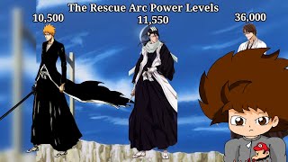 Bleach Soul Society Saga The Rescue Arc Power LevelsRodri604 [upl. by Carmine]