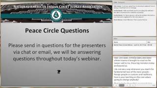 Tribal Justice Webinar  Peace Circles A Virtual Circle on Peacemaking April 26 2017 [upl. by Enneyehc]