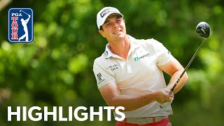 Viktor Hovland climbs into tie for second  Round 2 highlights  the Memorial  2024 [upl. by Melleta]