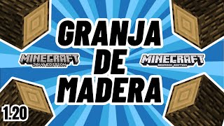 GRANJA DE MADERA EN MINECRAFT JAVA Y BEDROCK 120 [upl. by Nets947]