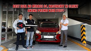 BEST DEAL Ng MIRAGE G4 GLX CVT 2024 Nasungkit Ni Client Anong Promo Kaya Ito mitsubishimirageg4 [upl. by Maloy264]