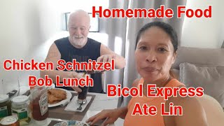 HOMEMADE CHICKEN SCHNITZEL amp BICOL EXPRESS Ate Lin [upl. by Norean]