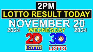 2pm Lotto Result Today November 20 2024  PCSO Swertres Ez2 [upl. by Valente143]