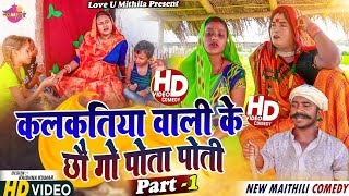 कलकतिया वाली के छौ गो पोता पोती  Maithili Comedy 2023 [upl. by Awram553]