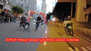 HK CYCLING SHKP Hong Kong Cyclothon 2022 Crashes [upl. by Hcnarb]