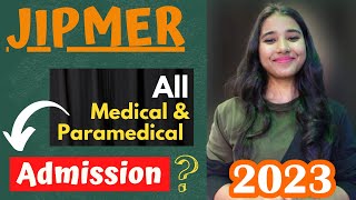 JIPMER  JIPMER Medical amp Paramedical Admission  JIPMER Counselling Hostel Fees [upl. by Glass]