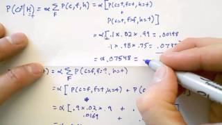 Bayes net headache example explaining away [upl. by Bergquist]