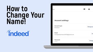 How to Change Your Name on Indeed easy [upl. by Joshi]