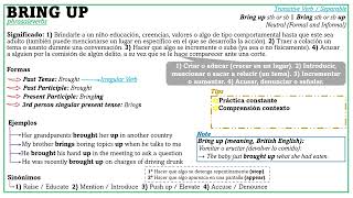 Phrasal Verb Bring up [upl. by Oly]