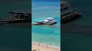 Honolulu Waikiki Beach clear blue ocean scuba snorkel swimming travel usa warm sandy water hawaii [upl. by Alsi655]