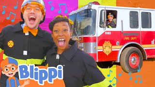 Fire Truck Heroes to the Rescue Song  Blippi  Learn Colors and Science [upl. by Markus920]