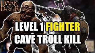 Cave Troll With Level 1 Fighter  Dark and Darker [upl. by Llereg]