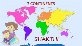 continents of the world  Learn seven continents and 5 oceans  world continents map 2021 [upl. by Alyda]