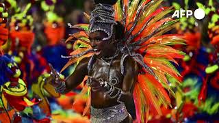 Un alegato de la fuerza de las mujeres negras gana el carnaval de Rio  AFP [upl. by Aerdnaeel]