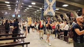 07092024a A Lourdes Procession Recessional  with the Scottish Cross Bearer [upl. by Somisareg]