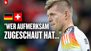 quotTotal zufriedenquot  Kroos feiert DFBLeistung und Gruppensieg  Deutschland  Schweiz 11 [upl. by Cassaundra]