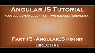 AngularJS ng init directive [upl. by Raychel308]