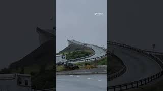 Storseisundet Bridge atlantic ocean view shorts [upl. by Binetta]