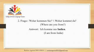 Fragen und Antworten  Basic Question and Answers in German Language  German A1 Level [upl. by Tomlin813]