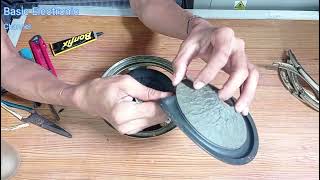 How to repire speaker liner of Woofer Speaker basic electronic subscribe ဝူဖာစပီကာလိုင်နာလဲခြင်း [upl. by Hynes]