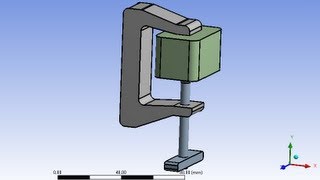 How to do assembly frictional contact of a C Clamps in ANSYS Part 1 [upl. by Tomkiel]