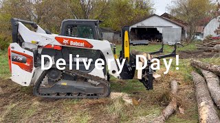 Halverson 150 Firewood Processor Delivery Day  100 Acre Firewood [upl. by Lucie]