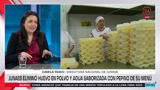 Directora de Junaeb por cambios en menú quotTiene que ser alimentación equilibrada y que satisfagaquot [upl. by Analed518]