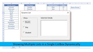 Showing Multiple Lists in a Single ListBox Dynamically  VBA Tutorial [upl. by Sergeant]